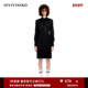 IIIVIVINIKO春夏新品 简约学院风长袖 百褶收腰连衣裙女M310611139A