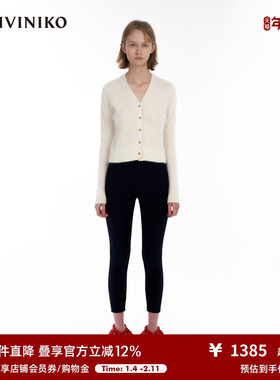 IIIVIVINIKO冬季新品“羊绒”多巴胺V领保暖针织衫女M340238645C