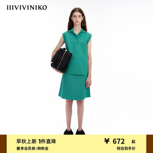 poly纱线 IIIVIVINIKO 宽松多巴胺针织立领背心女M333707605B