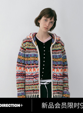 NO DIRECTION+费尔岛提花连帽开衫N610211601A