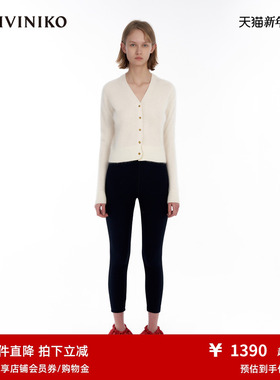 IIIVIVINIKO冬季新品“羊绒”多巴胺V领保暖针织衫女M340238645C
