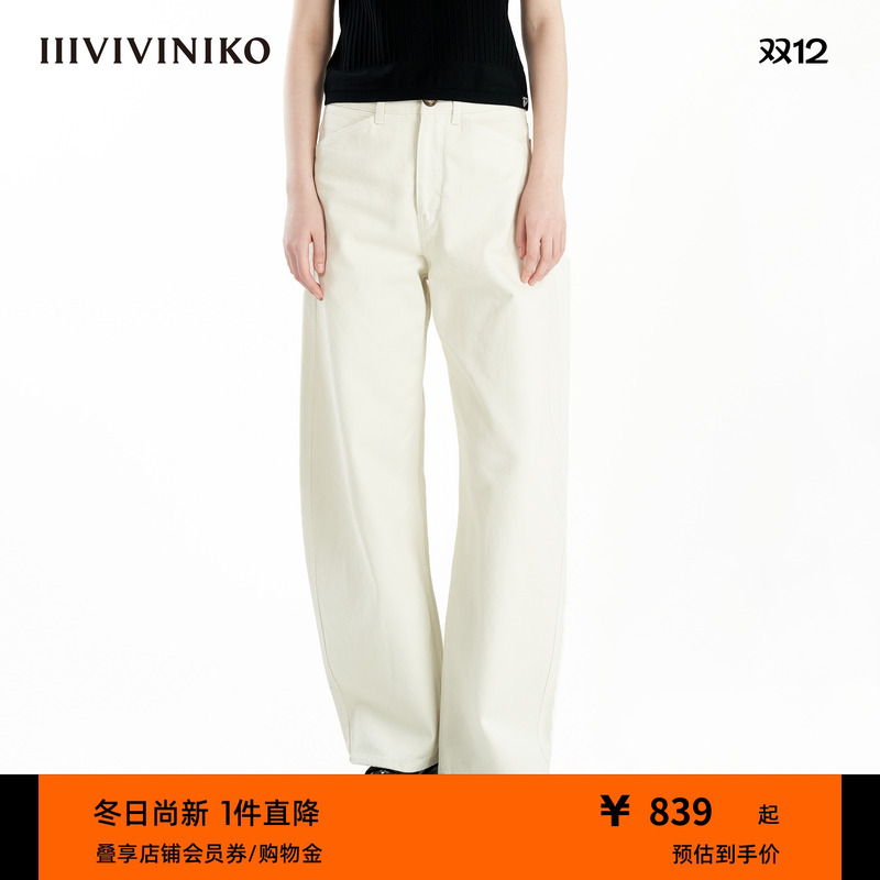 工装风宽松牛仔长裤IIIVIVINIKO