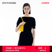 新款 IIIVIVINIKO夏季 修身 短袖 女 针织套头衫 四空针织系列