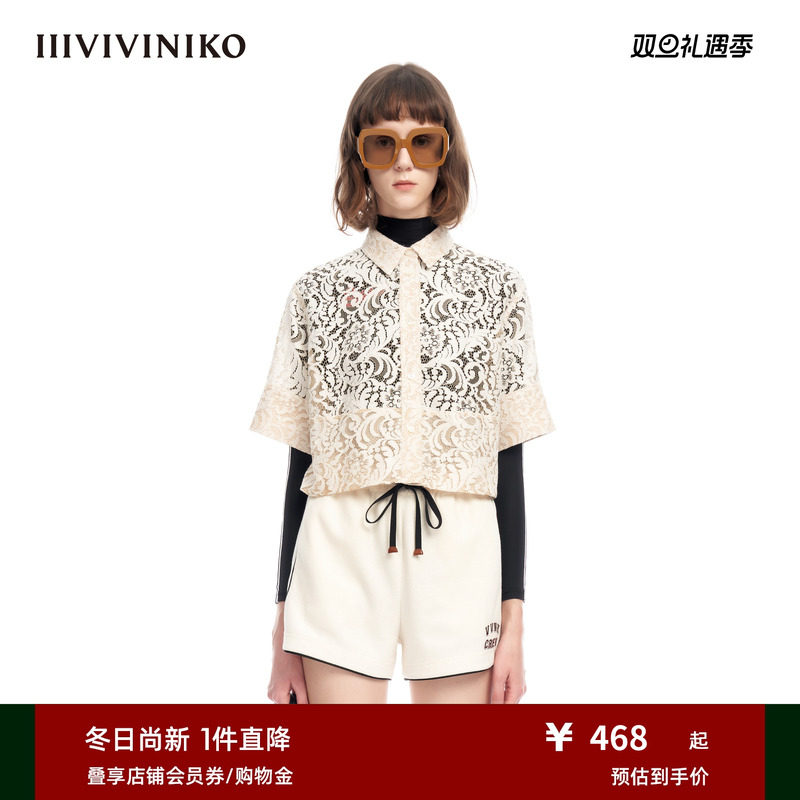 短袖蕾丝箱型IIIVIVINIKO