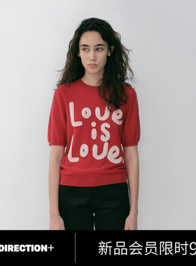 NO DIRECTION+ “Love is love”短袖圆领针织衫N610102620A