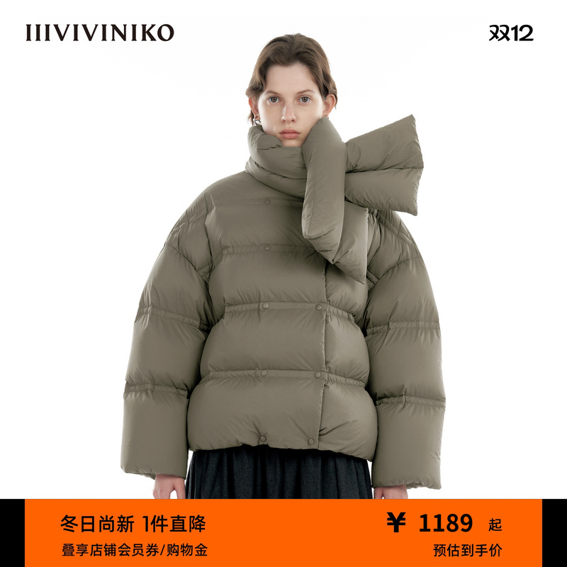 围巾面包羽绒服IIIVIVINIKO