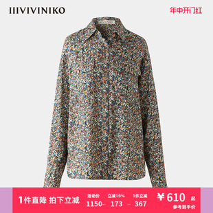 感印花衬衫 IIIVIVINIKO 日本进口铜氨 立体工装 女M210401145C