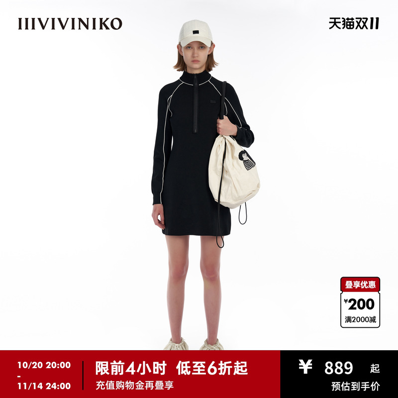 IIIVIVINIKO运动感连衣裙