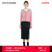 多巴胺V领保暖针织衫 羊绒 女M340238645C 新品 IIIVIVINIKO冬季