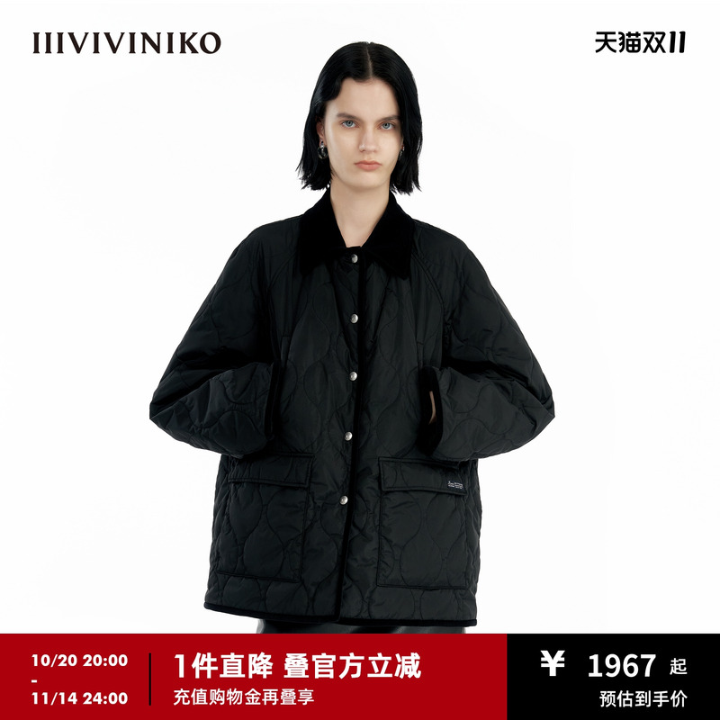 翻领绗棉服外套IIIVIVINIKO
