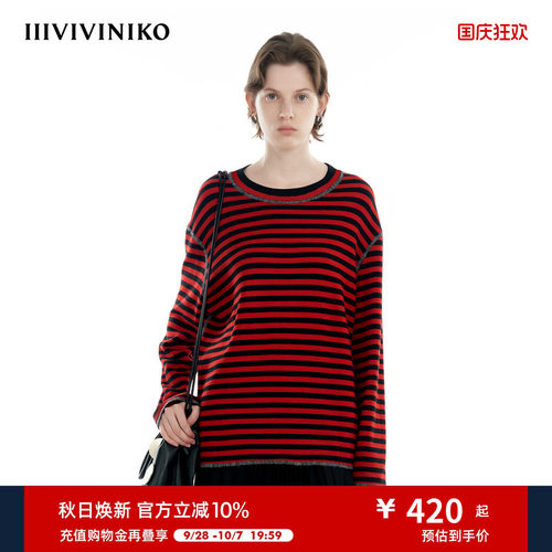 条纹长袖T恤IIIVIVINIKO