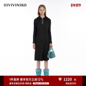 小A长款 IIIVIVINIKO 羊绒绵羊毛混纺 针织连衣裙女M341137649D