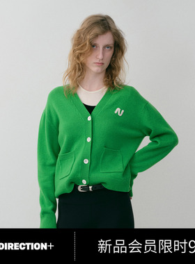 NO DIRECTION+ 手工钩针字母V领开衫N540222603C