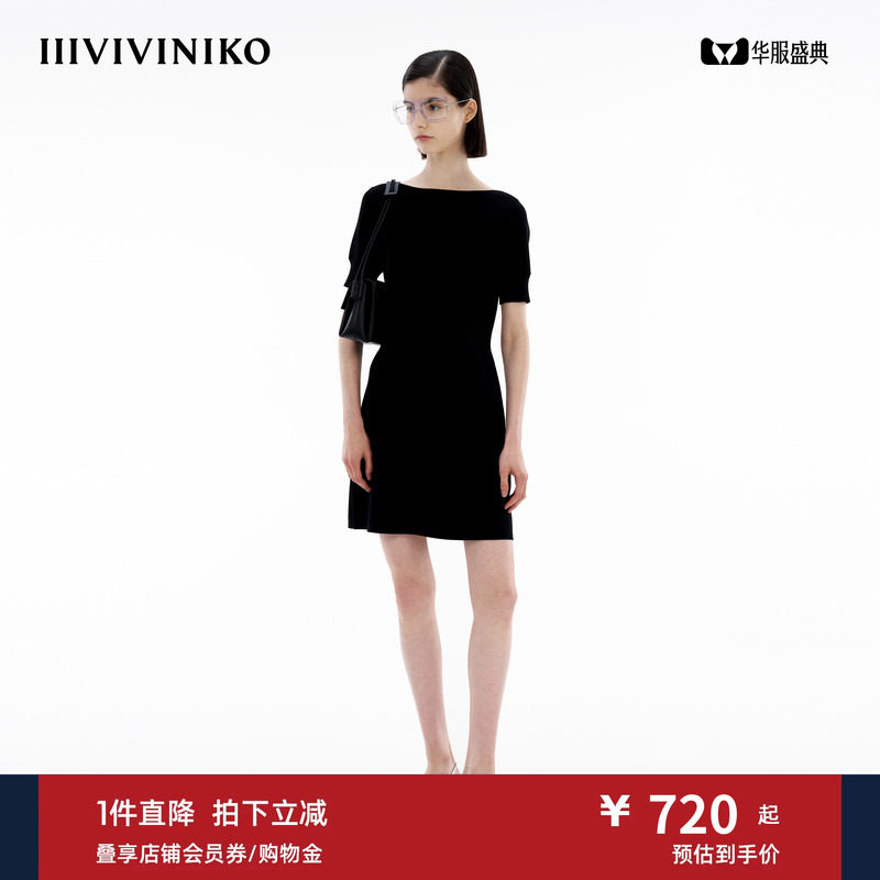 收腰针织连衣裙IIIVIVINIKO图片
