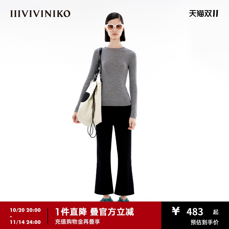 IIIVIVINIKO圆领套头打底衫