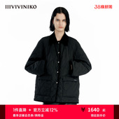 翻领绗棉服外套女B441906010C 复古插肩袖 IIIVIVINIKO冬季 新款