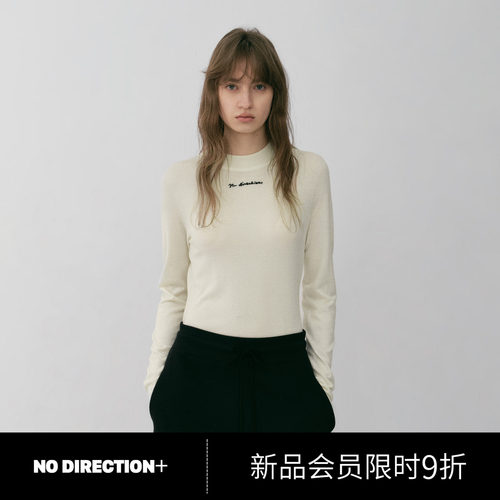 NO DIRECTION+2026秋桑蚕丝羊绒小高领打底针织衫N630143658B10