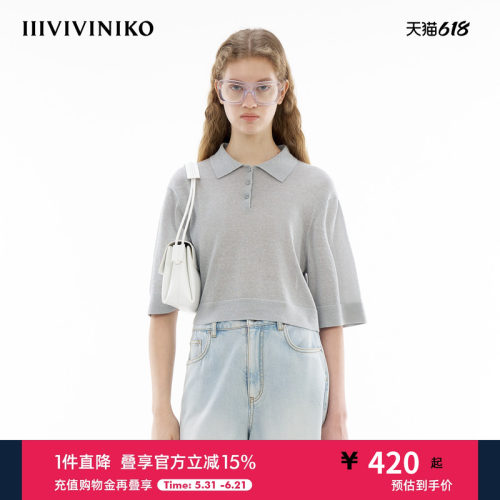 polo领短袖针织衫IIIVIVINIKO