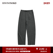 IIIVIVINIKO2025冬新款 宽松慵懒通勤风羊毛卫裤 子女M543845610D