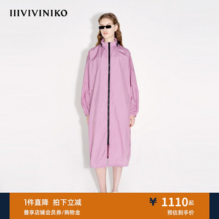 【设计师款 尼龙塔夫绸】夏季新款宽松廓形长风衣外套女