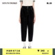 IIIVIVINIKO春夏新品 子女M311805202A 简约百搭复古黑牛仔九分裤