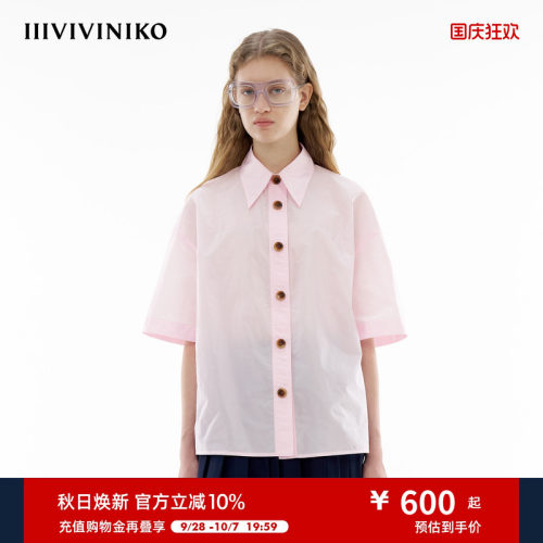气质短袖衬衫IIIVIVINIKO