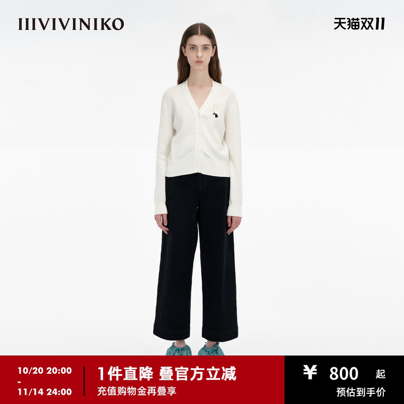 IIIVIVINIKOV领针织开衫