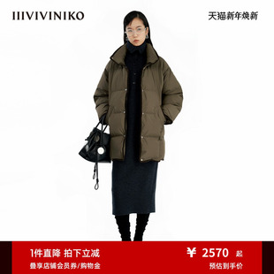 高领鸭绒中长羽绒服女B449109155D 围裹式 IIIVIVINIKO冬季 新款