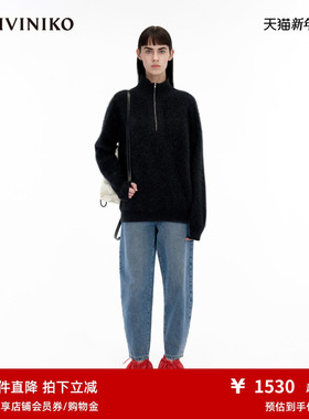 IIIVIVINIKO冬季新品“羊绒”高领多巴胺套头针织衫女M340138645C