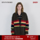 IIIVIVINIKO2025秋新款 彩虹条纹V领廓形羊毛开衫 女R530215660B