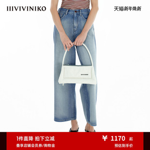 IIIVIVINIKO2025春新款 子女B511815208B 复古9分中腰直筒牛仔裤