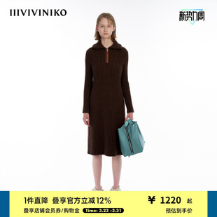 IIIVIVINIKO 美拉德针织连衣裙女M341137649D 羊绒绵羊毛混纺