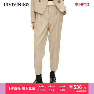 子女M210830147B 裤 羊毛混纺高腰西装 IIIVIVINIKO春夏新品