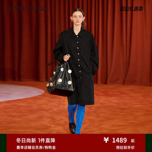IIIVIVINIKO长袖工装风衣