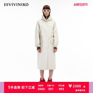 运动风衣女M330902140B 休闲长款 双面异色复合面料 IIIVIVINIKO