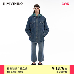 新疆纯棉纱线 IIIVIVINIKO 大廓形牛仔外套女C331309201B