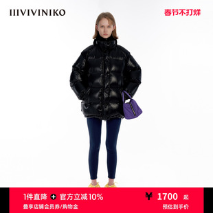 IIIVIVINIKO“瑞士尼龙纱线”光泽感鸭绒面包羽绒服女M349107063E