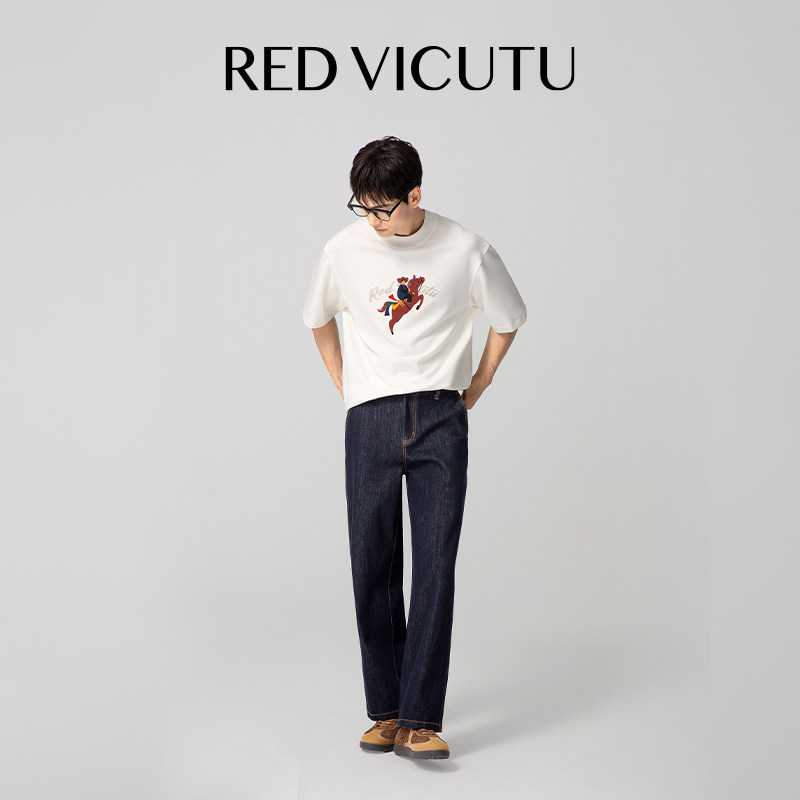 【刘昊然同款马上行系列】VICUTU威可多马年限定男T恤圆领半袖