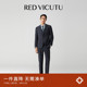 舒适羊毛面料商务休闲蓝色西装 VICUTU 威可多西服男新款 外套