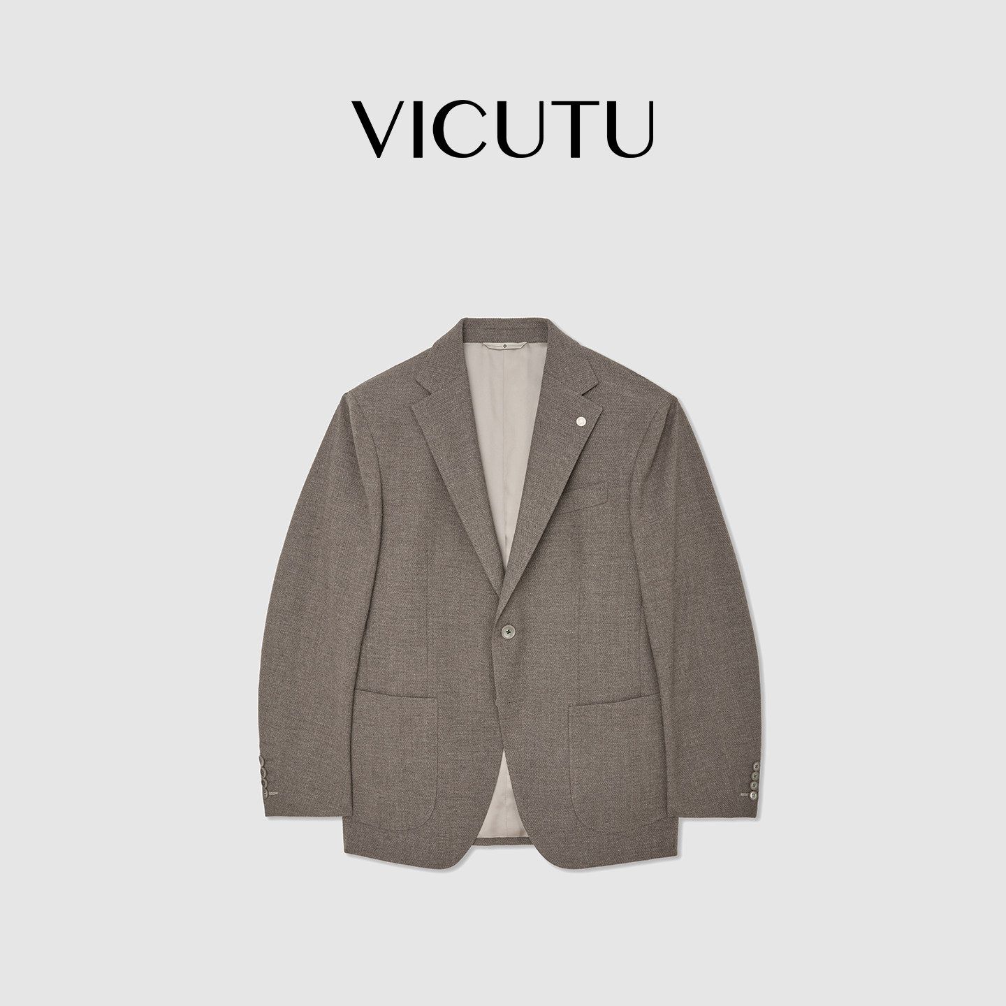 【星彩羊毛】VICUTU威可多绵羊毛休闲西服上衣舒暖百搭西装外套男