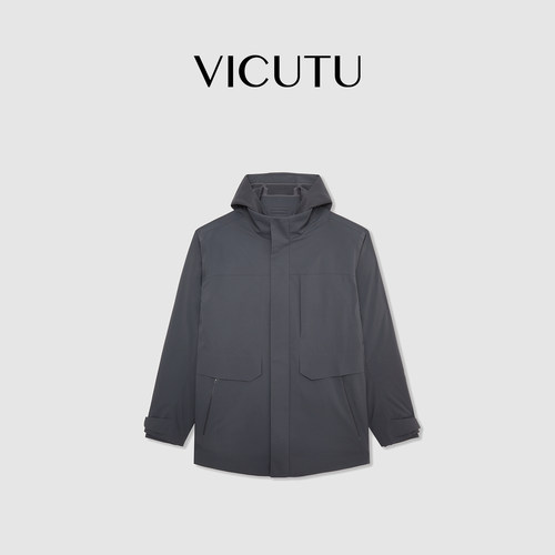 VICUTU威可多男士连帽风衣商务