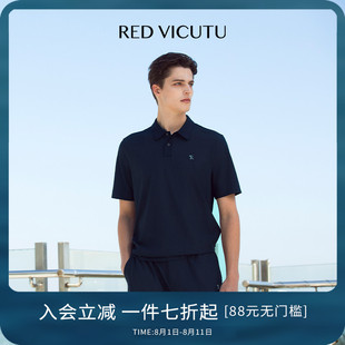 休闲保罗衫 VICUTU T恤商务Polo领半袖 威可多男士 短袖