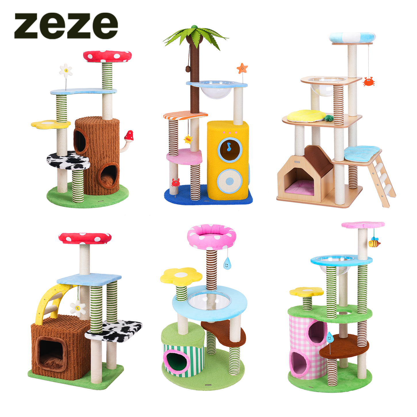 多猫可用豪华海岛度假木质爬架