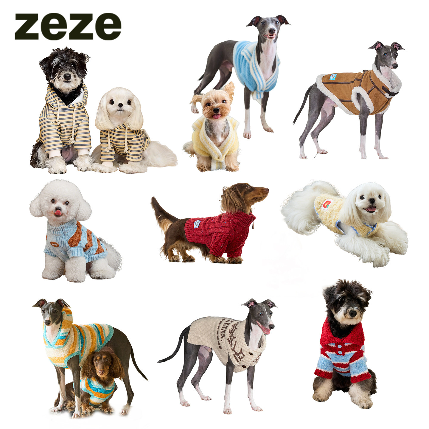 zeze狗狗毛衣套装秋冬保暖宠物服装约克夏西施比熊多款可选,宠物/宠物食品及用品,狗宠物服装/雨衣,淘宝优惠券,粉丝福利购,淘宝优惠卷