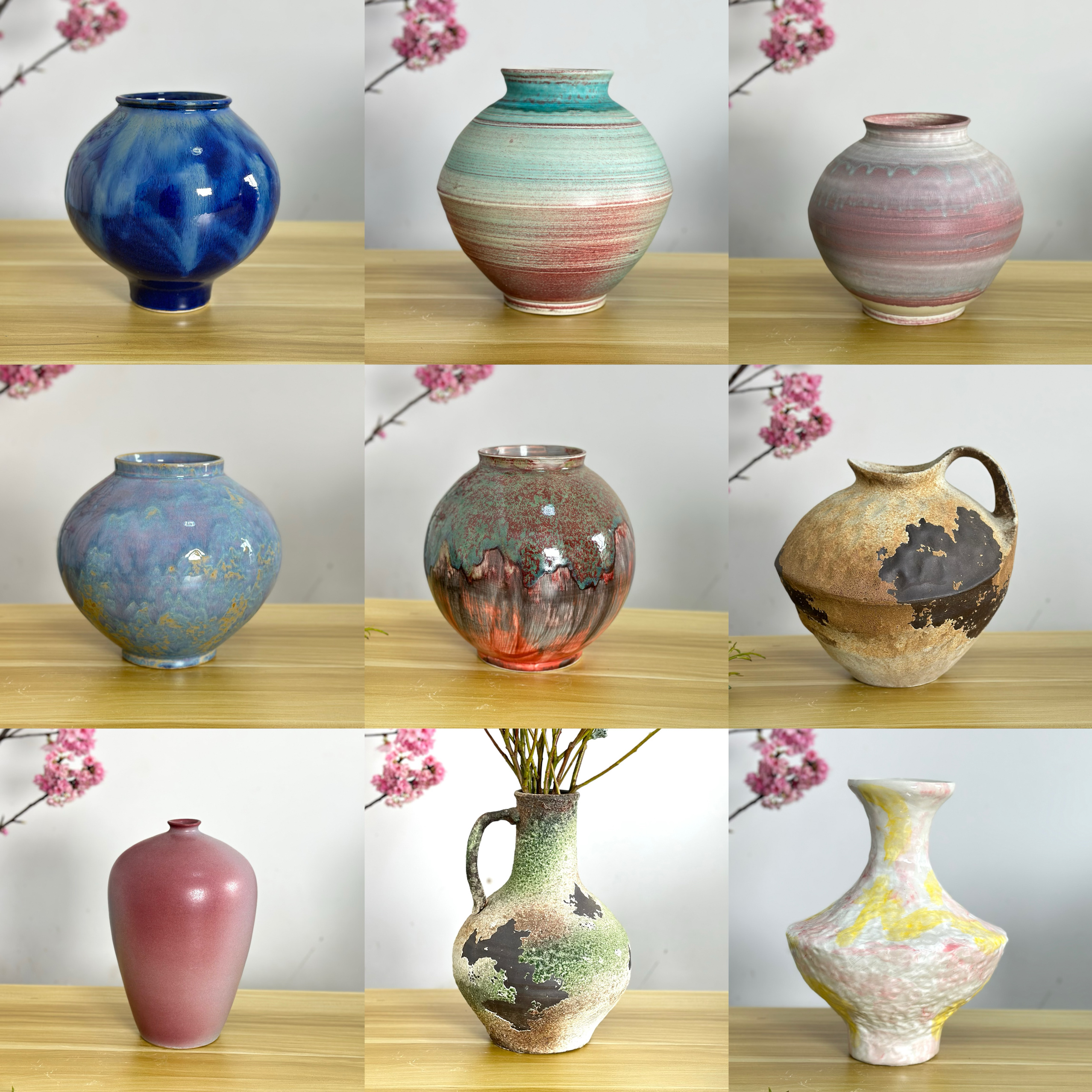 景德镇陶瓷花瓶高级感花瓶新中式国风室内插花装饰摆件