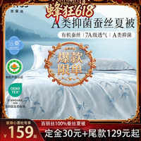 【蜜蜂心愿社618】水星集团百丽丝100%有机蚕丝可水洗夏被