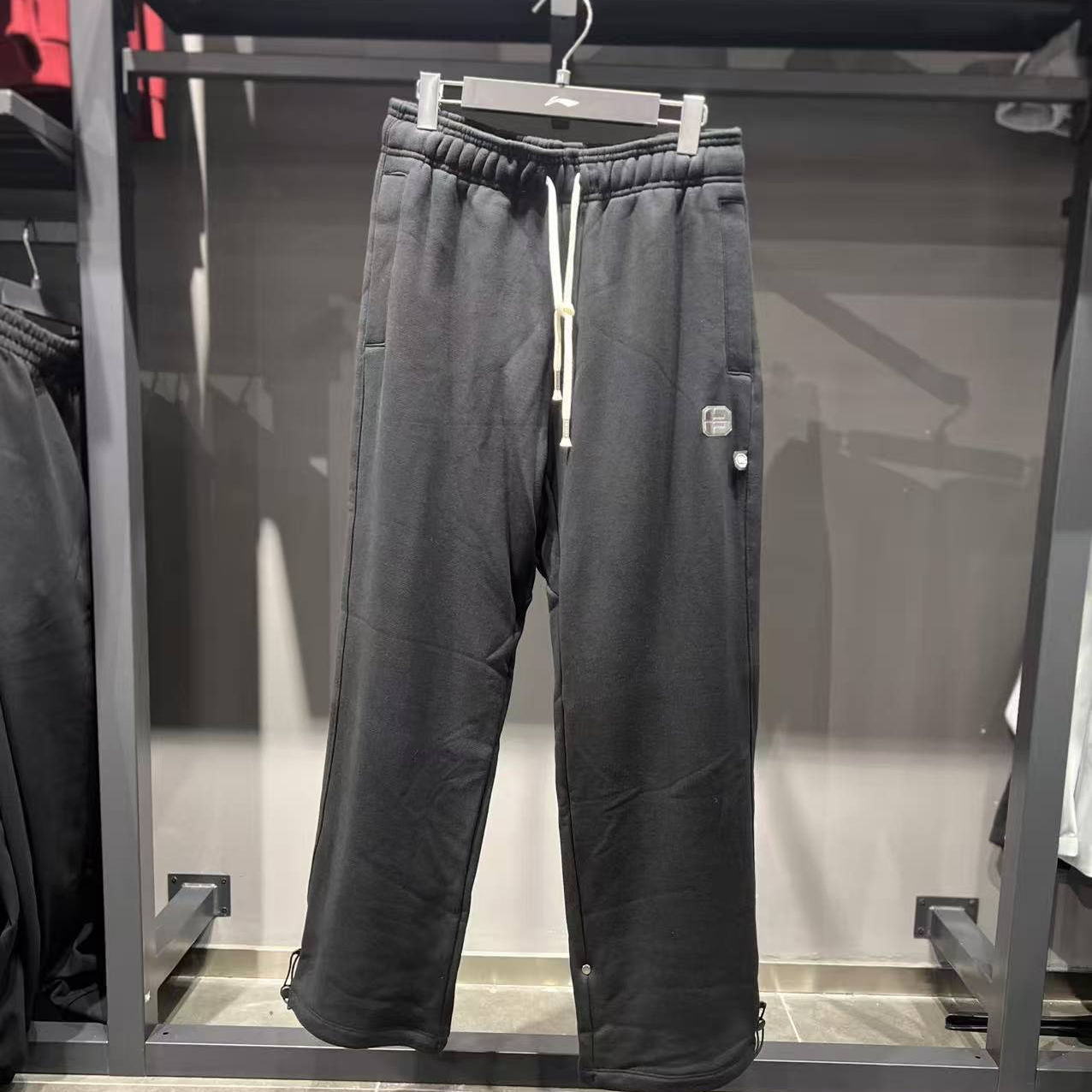 李宁2025秋冬新品男子卫裤反伍系列加绒保暖运动休闲长裤AKLV929