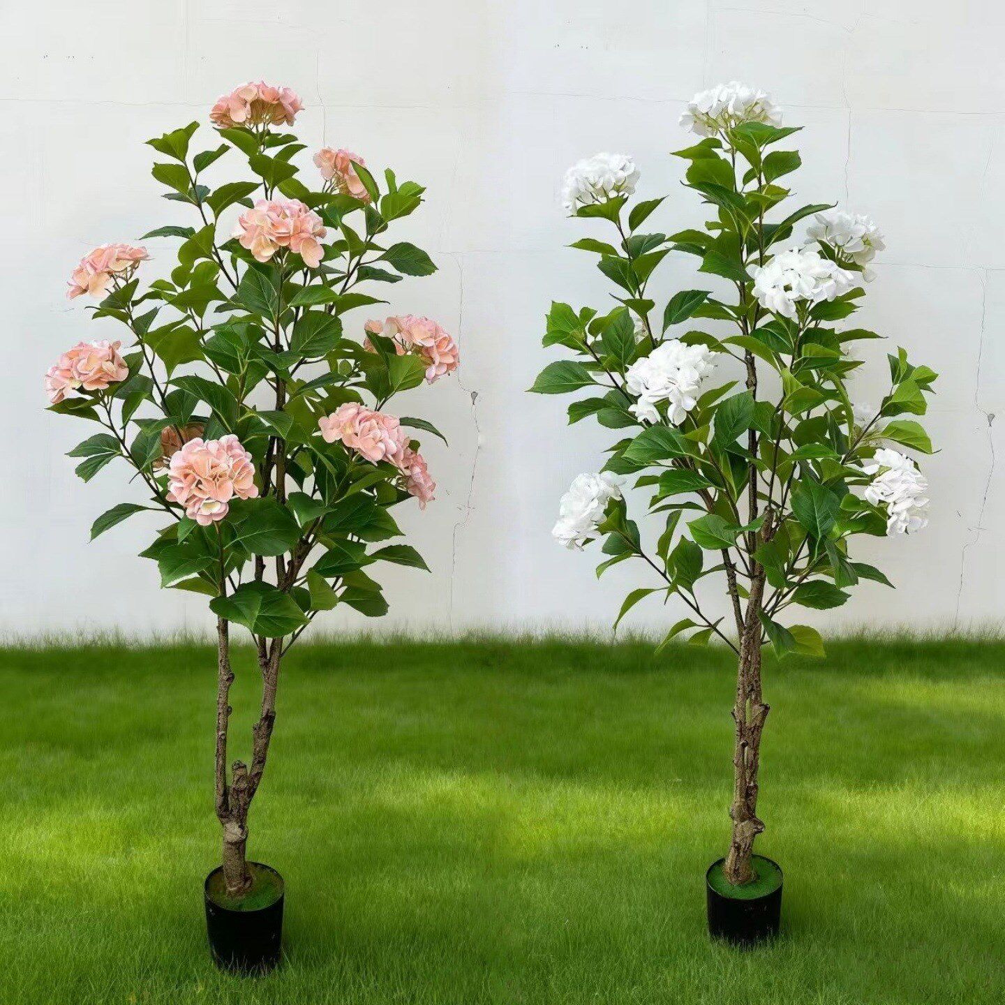 仿真绣球花盆栽仿生花树