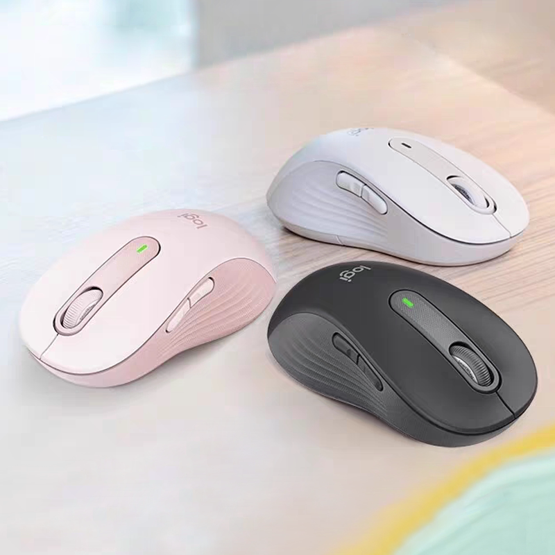 罗技M650无线蓝牙静音鼠标适用大小手办公笔记本电脑粉色人体工学