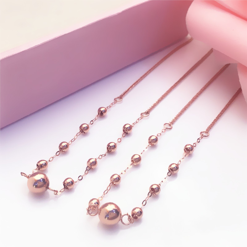 简约气质款夏季俄罗斯玫瑰金手链